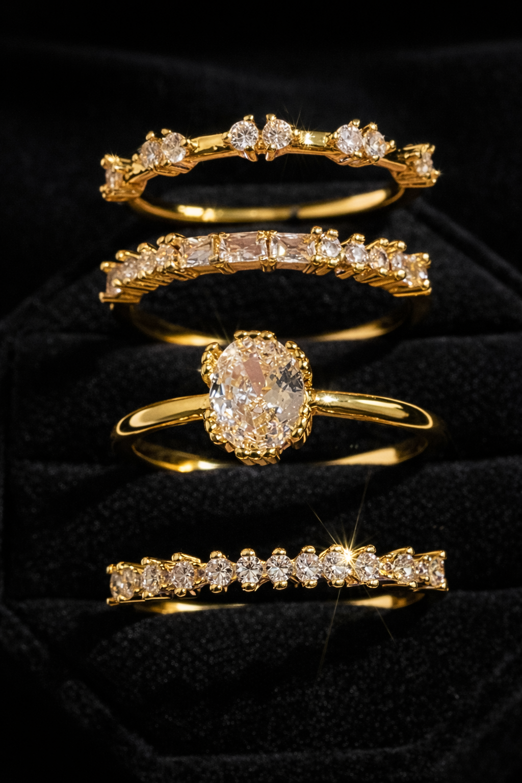Ensemble Bagues — Set Élégant